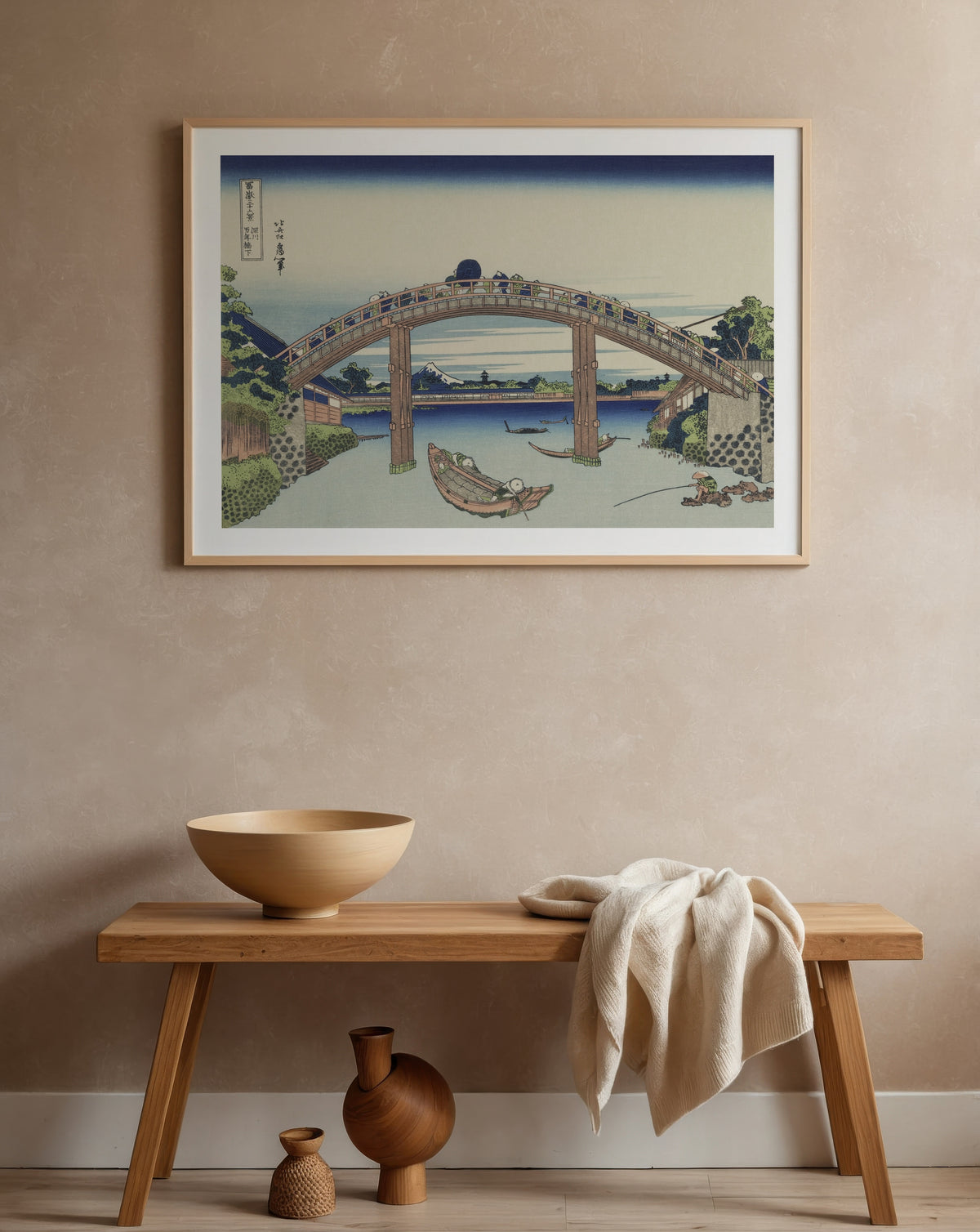 Katsushika Hokusai Under Mannen Bridge at Fukagawa 1831 Poster – i rum 6