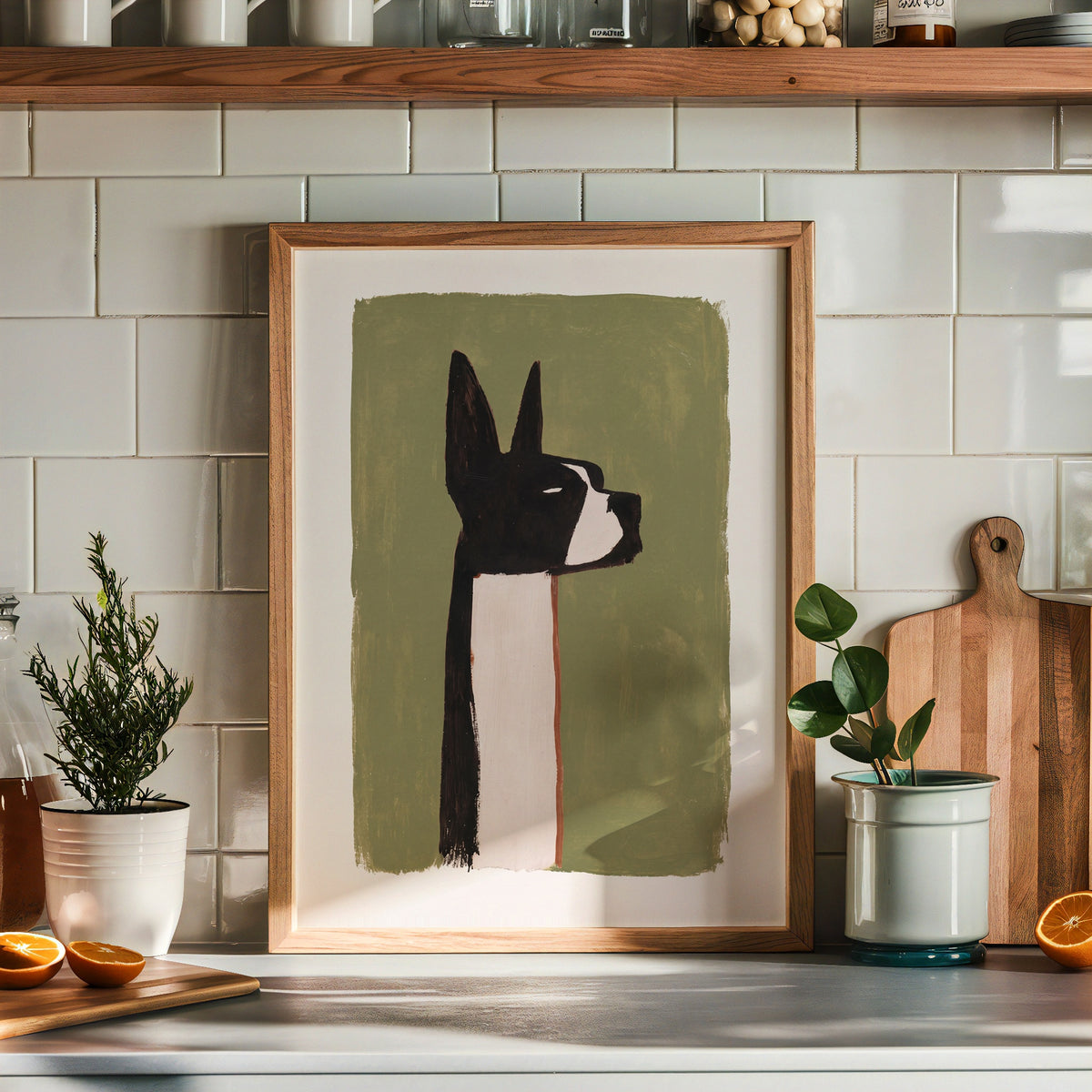 Minimal Boston Terrier Poster – i rum 5