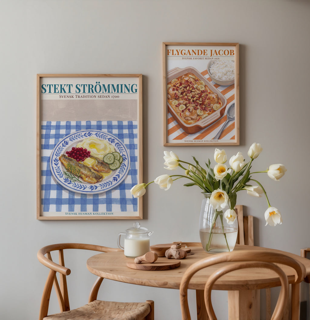 Stekt strömming Poster – två posters i rum 1