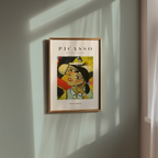 Mockup av Picasso Laughing Woman affisch på vägg – köp enkelt hos Bozetto i hög kvalitet