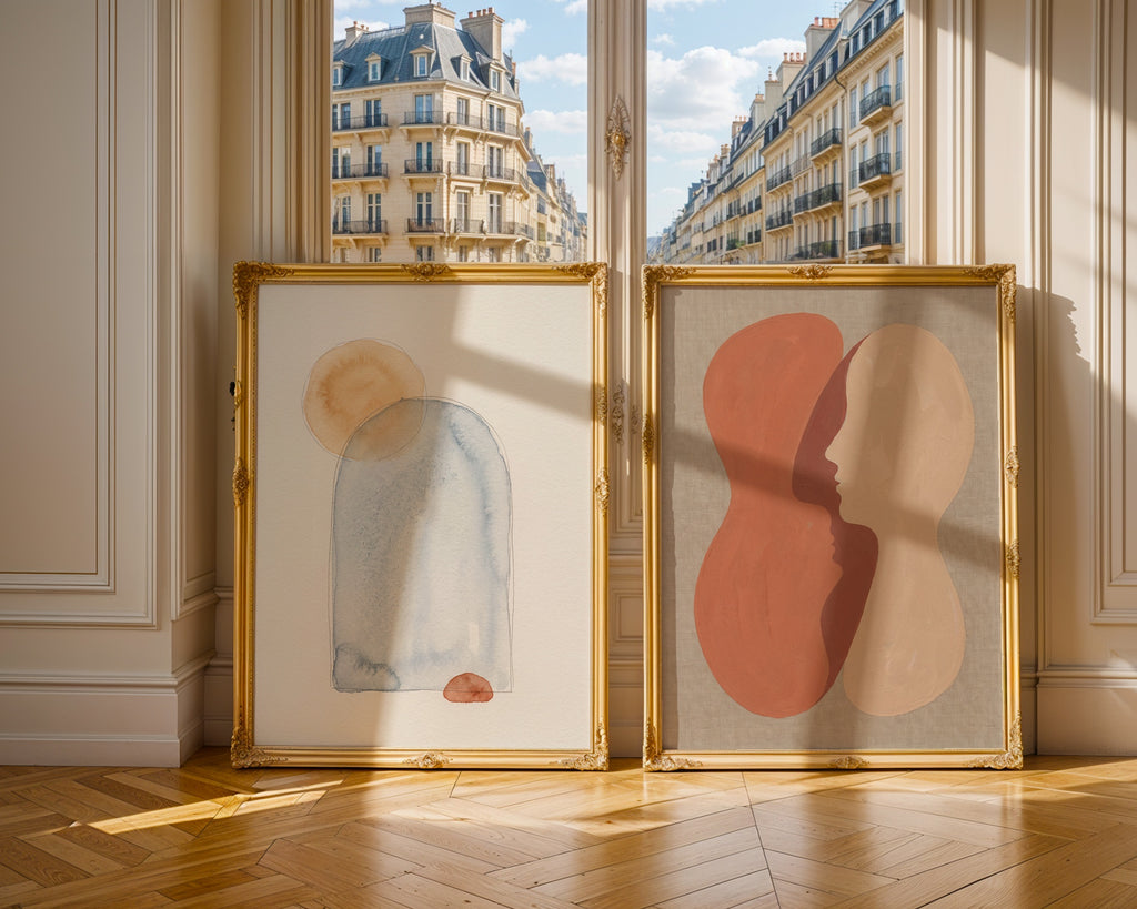 Abstract Kiss Poster – två posters i rum 1