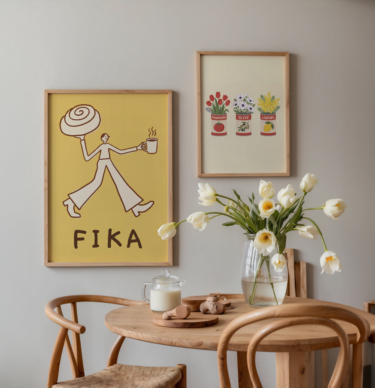 Fika Poster – två posters i rum 1