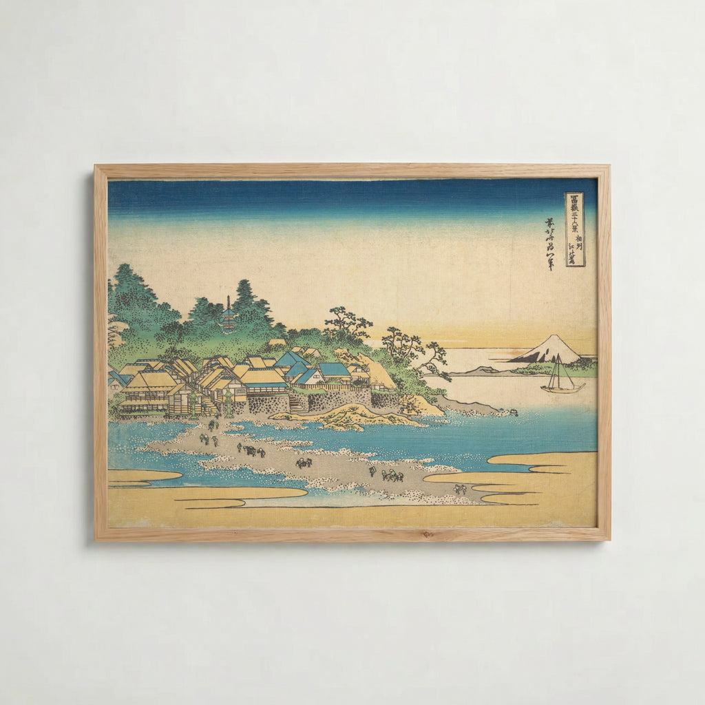 Katsushika Hokusai Enoshima in Sagami Province 1831 Poster – ekram