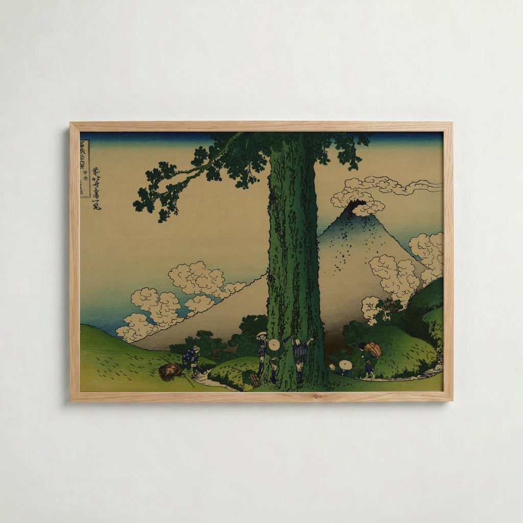 Katsushika Hokusai Mishima Pass in Kai Province 1831 Poster – ekram