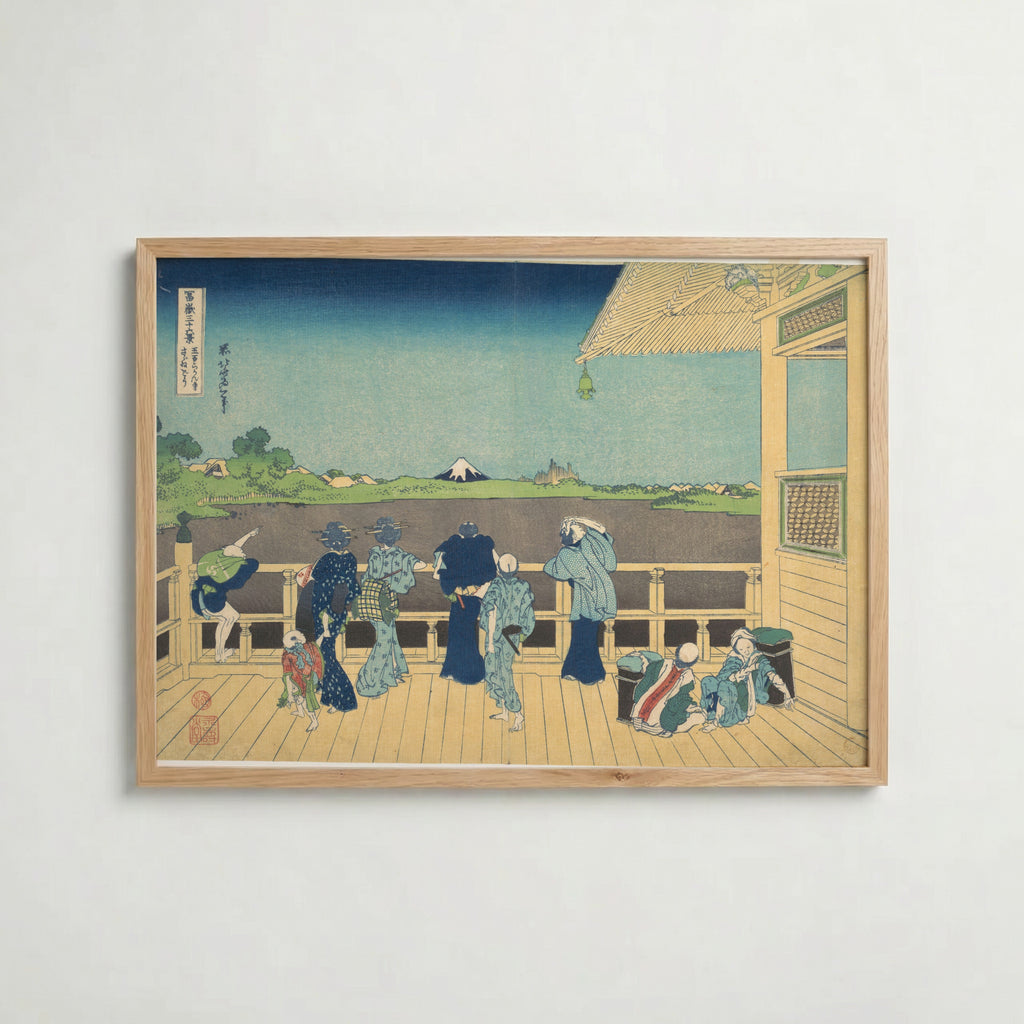 Katsushika Hokusai Sazai Hall at the Temple of Five Hundred Arhats 1831 Poster – ekram