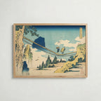 Katsushika Hokusai The Suspension Bridge between Hida and Etchu 1834 Poster – ekram