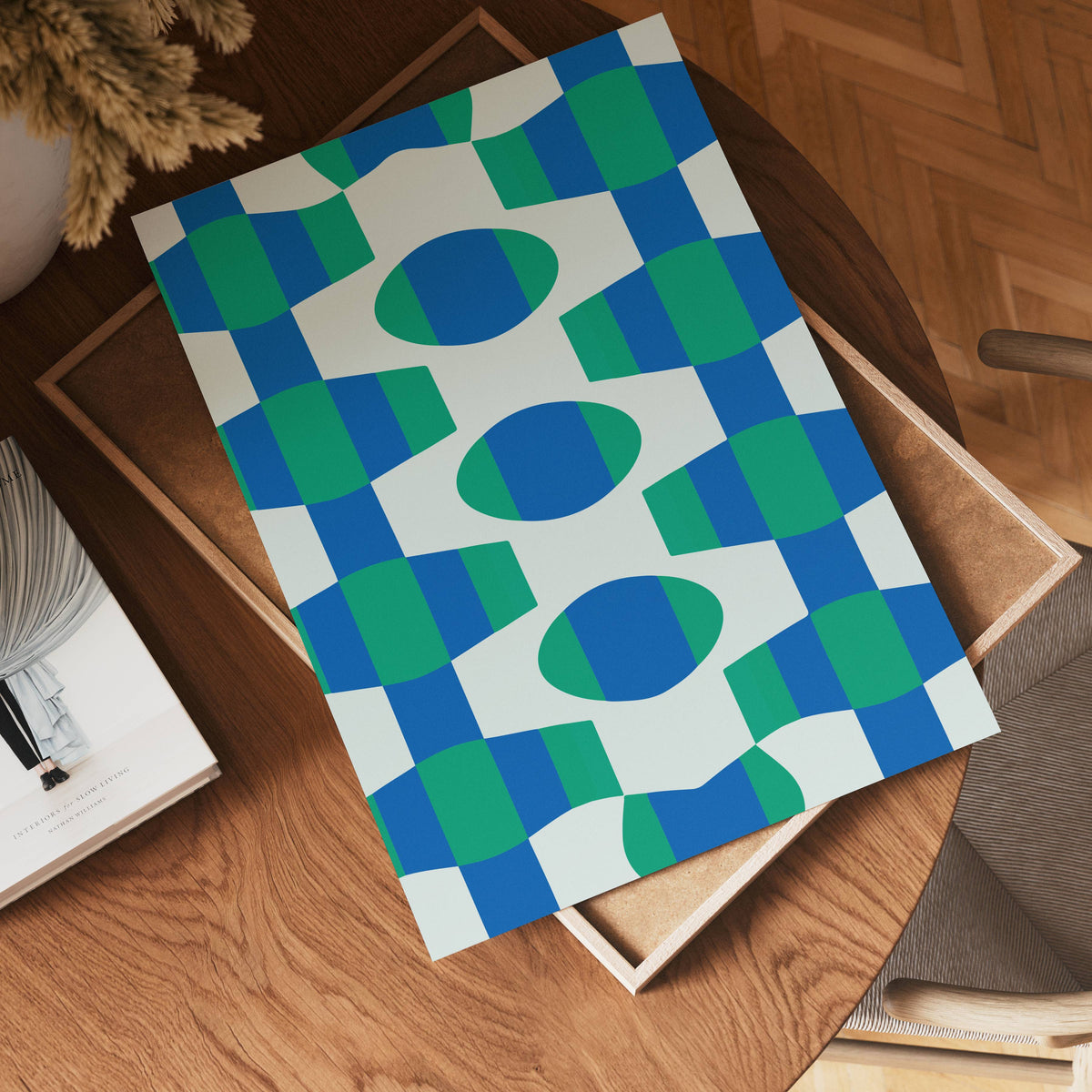 Geometric Waves poster visad rakt fram – Bozetto affisch i hög tryckkvalitet i hög tryckkvalitet