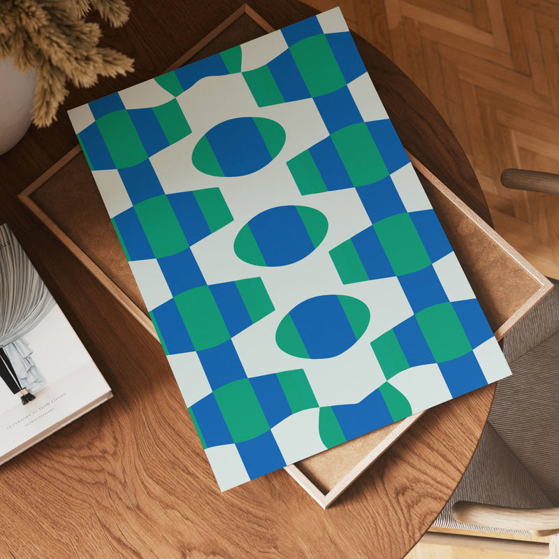 Geometric Waves Poster