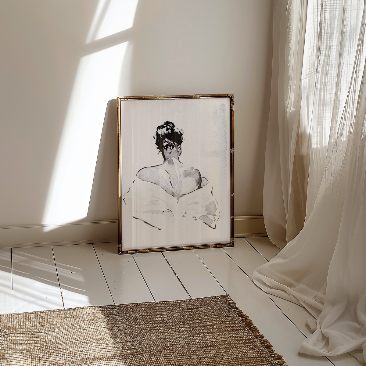 Mockup av Helena Engström Elegance affisch på vägg – köp enkelt hos Bozetto i hög kvalitet