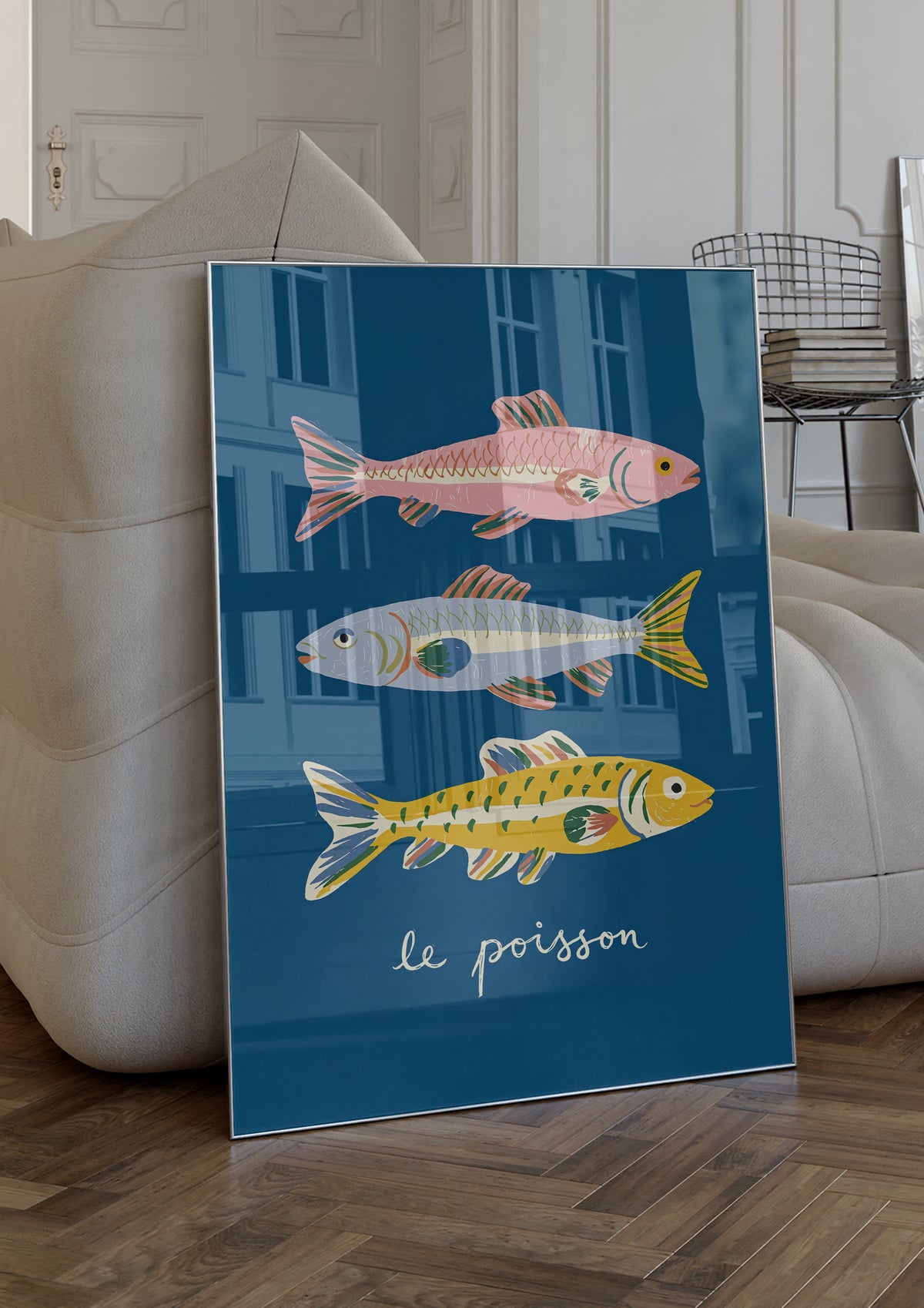 French Fish Illustration – affisch med stilfullt motiv från Bozetto i hög kvalitet