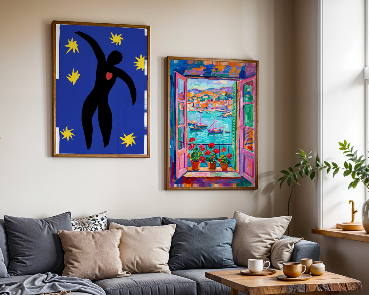 Henri Matisse Icarus 1947 Poster – två posters i rum 2