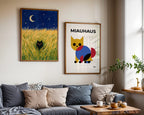 Hidden Cat Moonfield Poster – två posters i rum 2