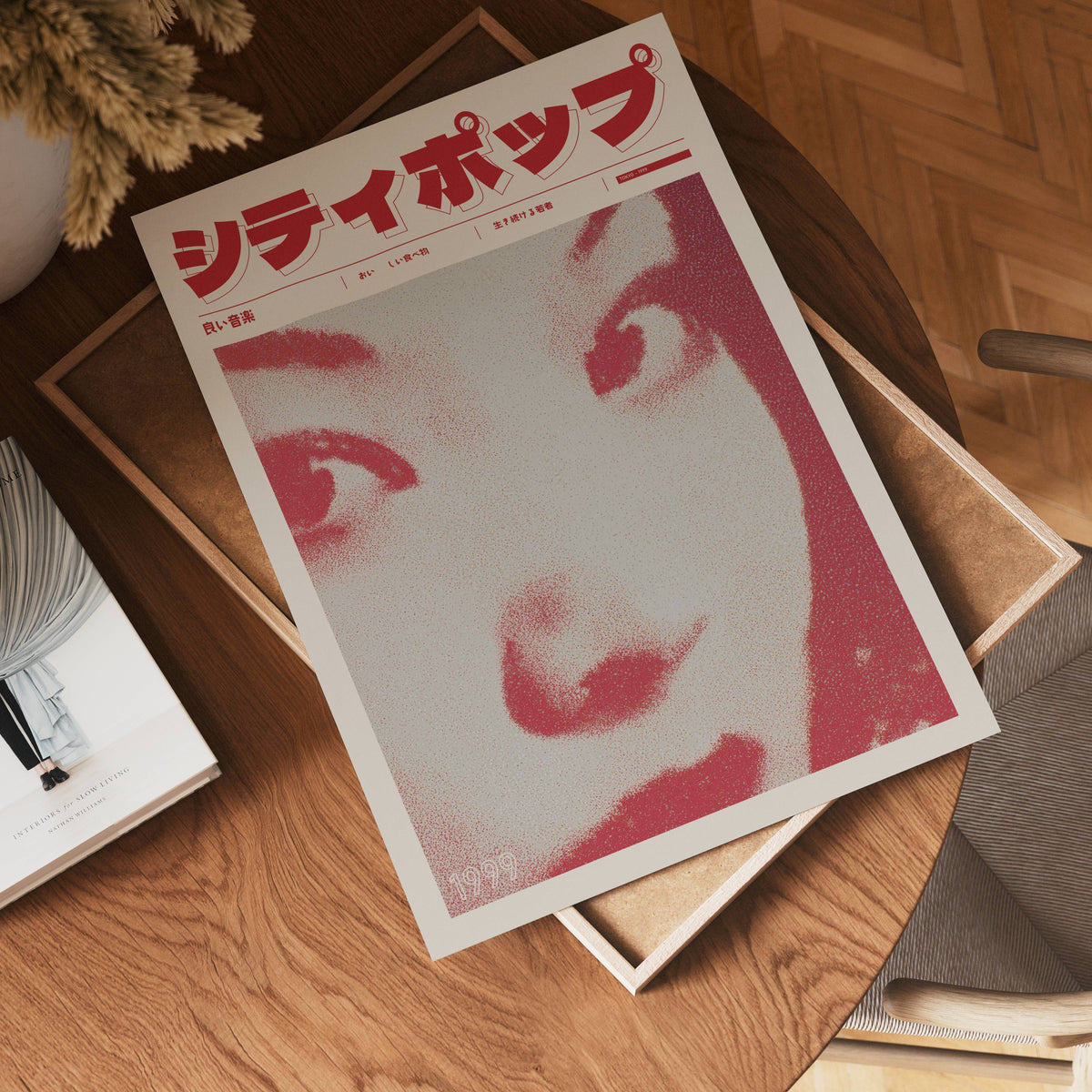 Echo 1999 poster visualiserad på vägg – se rätt storlek med mockup från Bozetto i hög tryckkvalitet