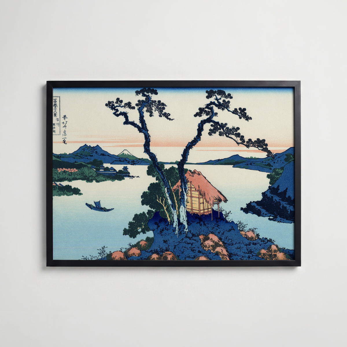 Katsushika Hokusai Lake Suwa in Shinano Province 1831 Poster – svart ram