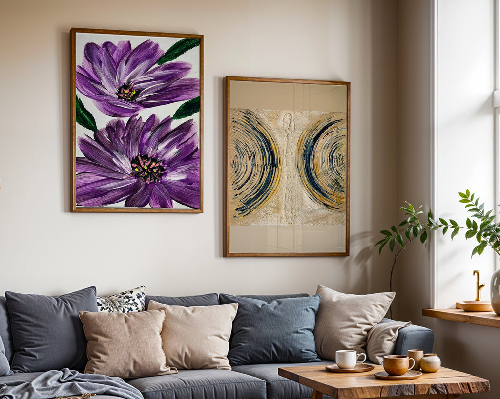 Sonia Tondkar Lila Blomster Poster – två posters i rum 3