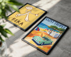 Mint Convertible Coast Poster – två posters i rum 2