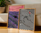 Op Art Surf Poster – två posters i rum 2