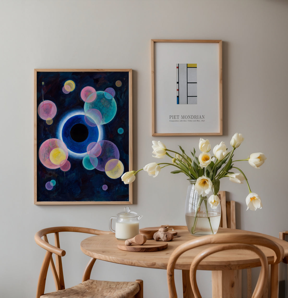 Wassily Kandinsky Night Circles Poster – två posters i rum 2