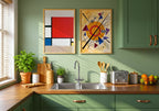 Wassily Kandinsky Sunrise Composition Poster – två posters i rum 2