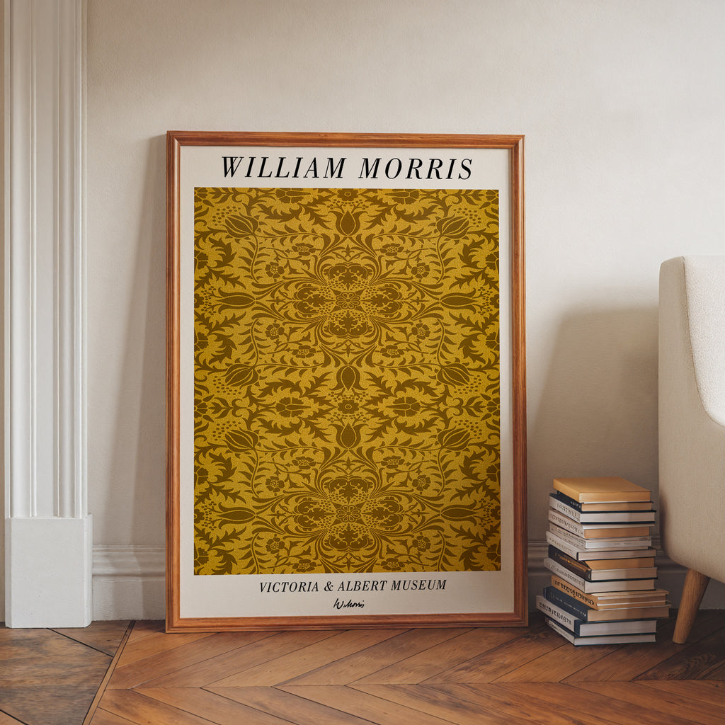 William Morris Victoria & affisch på vit bakgrund – köp enkelt hos Bozetto i hög kvalitet