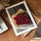 Storleksjämförelse för Romantic Red Roses affisch – Bozetto erbjuder flera format