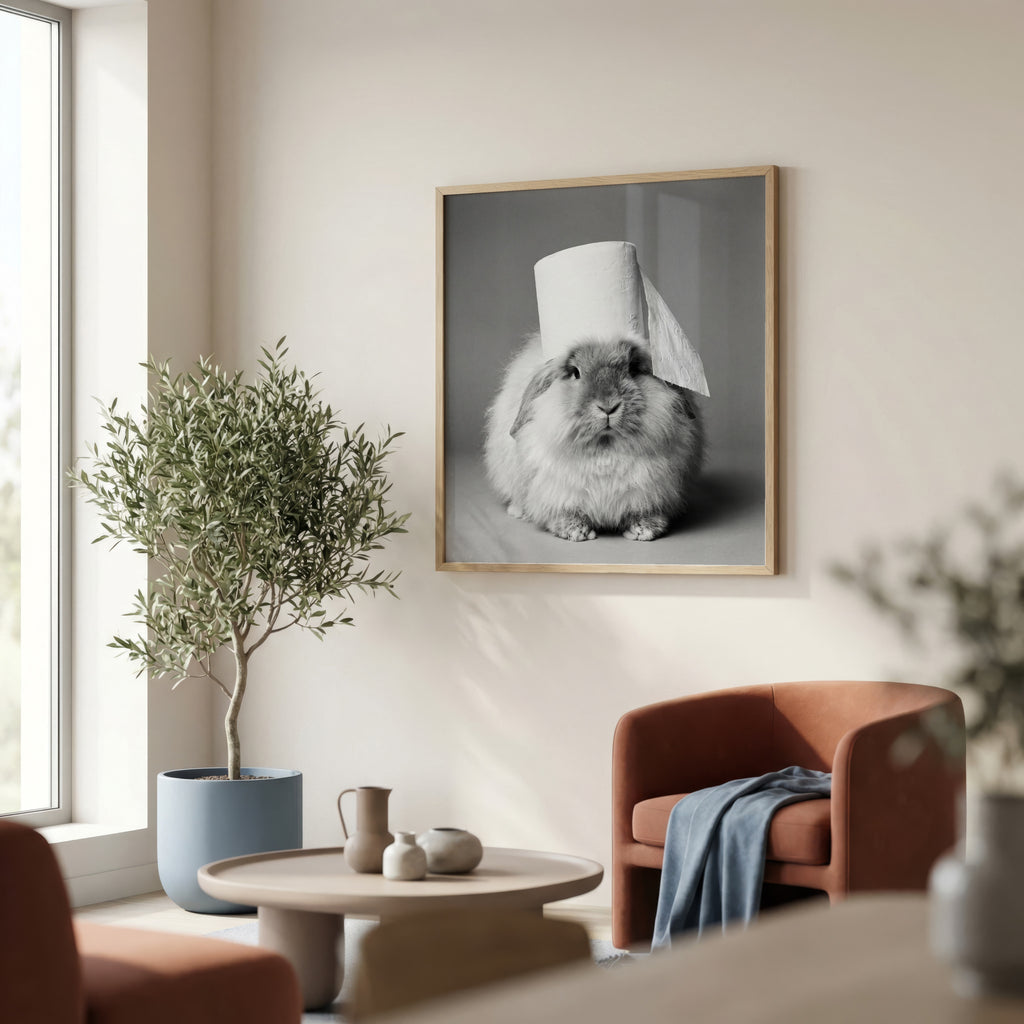 Bathroom Bunny Poster – i rum 4