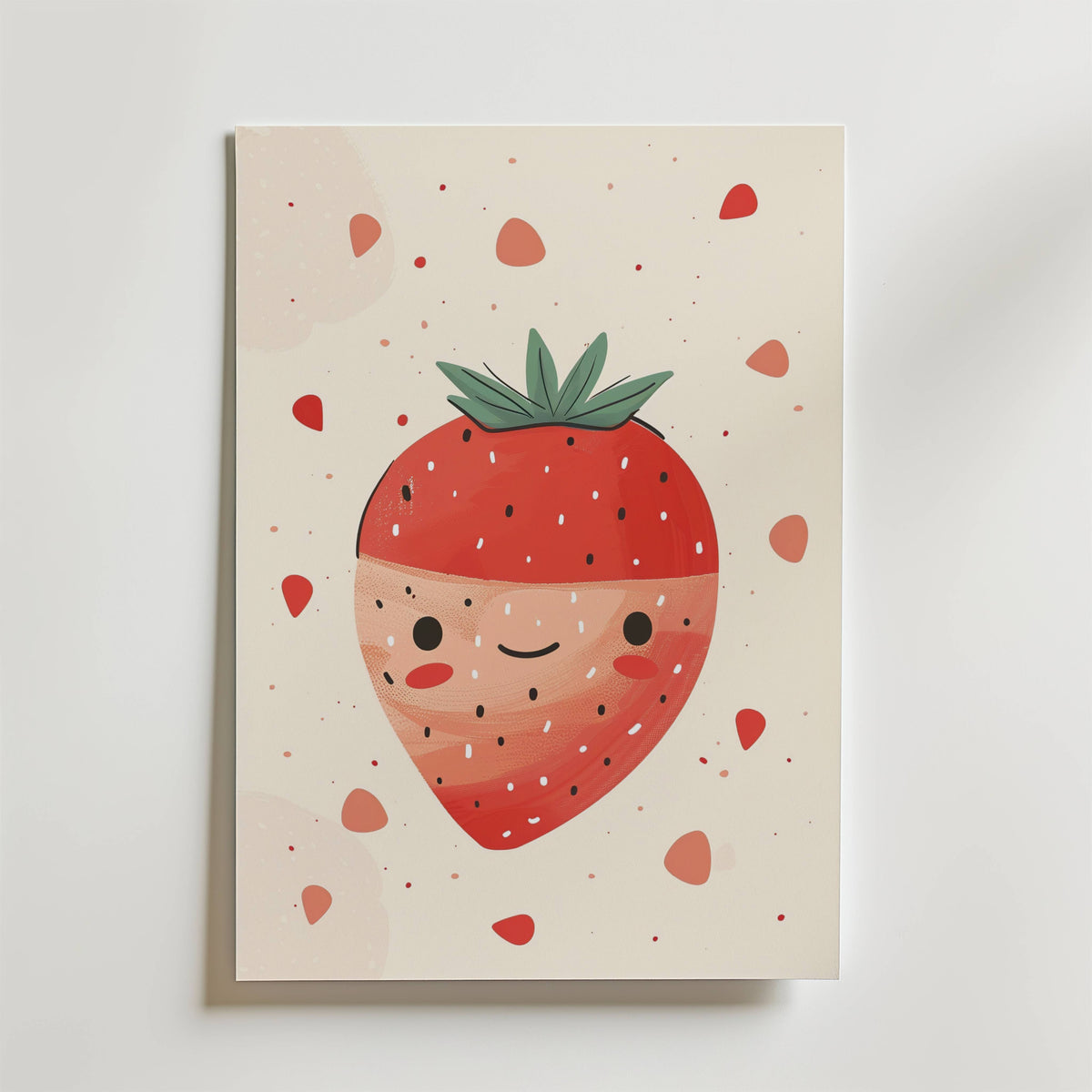 Sweet Strawberry – stilfullt konsttryck från Bozetto, tryckt på matt finpapper i hög tryckkvalitet