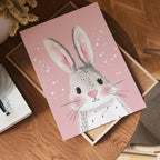 Pink Bunny – affisch med snyggt motiv, köp enkelt hos Bozetto i flera storlekar i hög tryckkvalitet