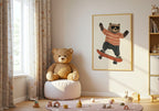 Cool Bear on Skateboard – affisch med stilfullt motiv från Bozetto i hög kvalitet