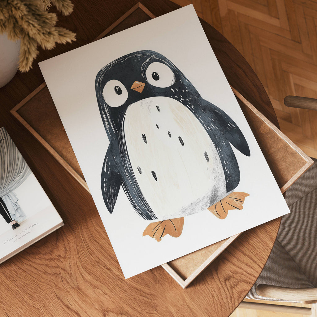 Playful Penguin poster visad rakt fram – Bozetto affisch i hög tryckkvalitet i hög tryckkvalitet