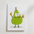 Happy Pear – stilfullt konsttryck från Bozetto, tryckt på matt finpapper i hög tryckkvalitet