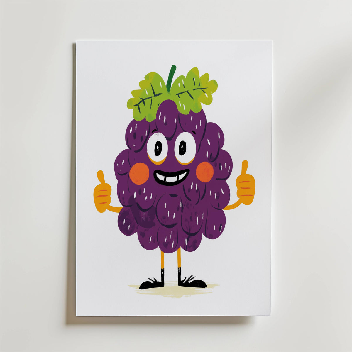 Giggly Grape – stilfullt konsttryck från Bozetto, tryckt på matt finpapper i hög tryckkvalitet
