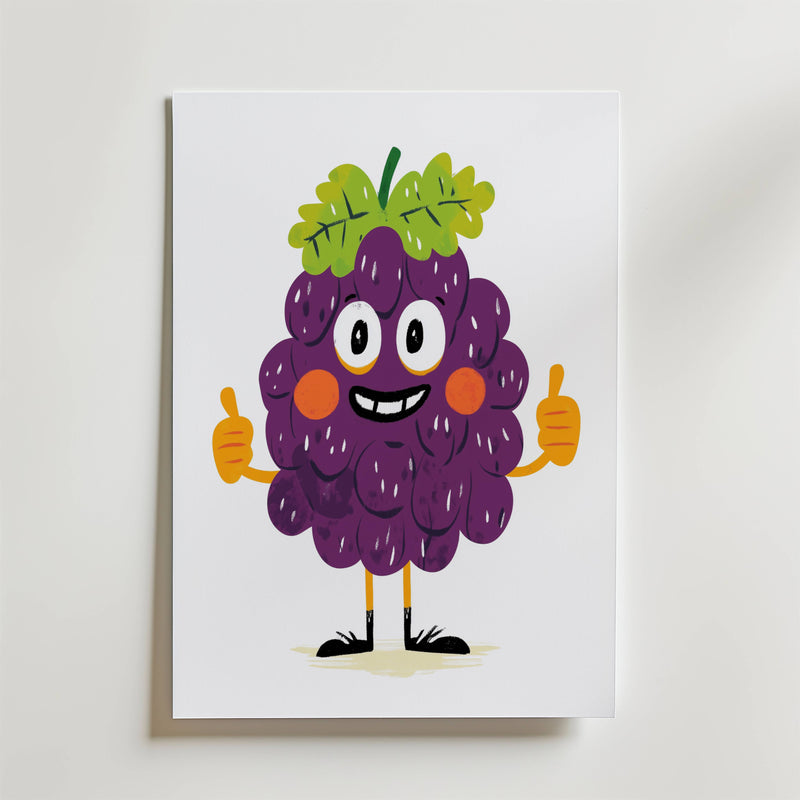 Giggly Grape Poster