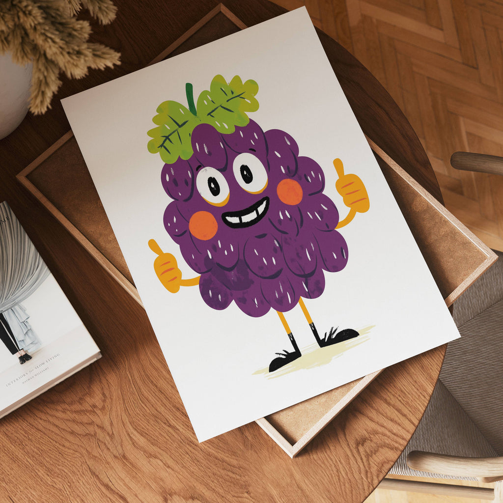 Giggly Grape – affisch med snyggt motiv, köp enkelt hos Bozetto i flera storlekar