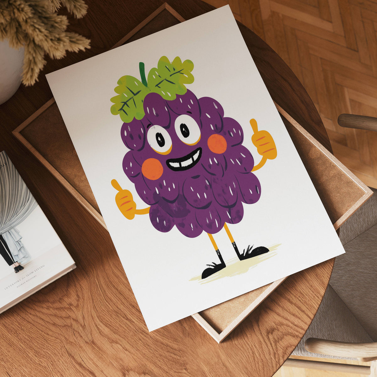 Giggly Grape – affisch med snyggt motiv, köp enkelt hos Bozetto i flera storlekar