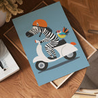 Zebra Ride – affisch med snyggt motiv, köp enkelt hos Bozetto i flera storlekar i hög tryckkvalitet