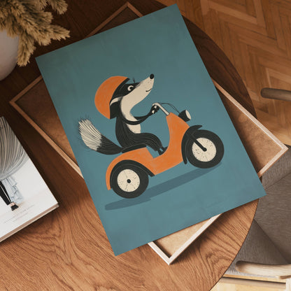 Scooter Skunk Poster