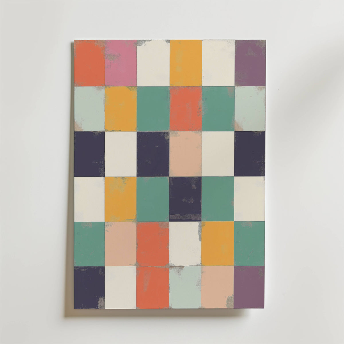 Color Block Harmony – stilfullt konsttryck från Bozetto, tryckt på matt finpapper