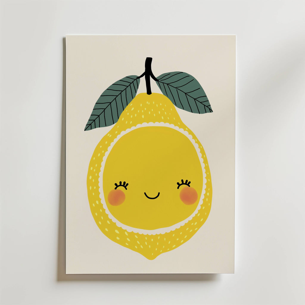 Smiling Lemon – stilfullt konsttryck från Bozetto, tryckt på matt finpapper i hög tryckkvalitet