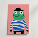 French Frog – stilfullt konsttryck från Bozetto, tryckt på matt finpapper i hög tryckkvalitet