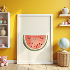 Mockup av Sweet Watermelon affisch på vägg – köp enkelt hos Bozetto i hög kvalitet