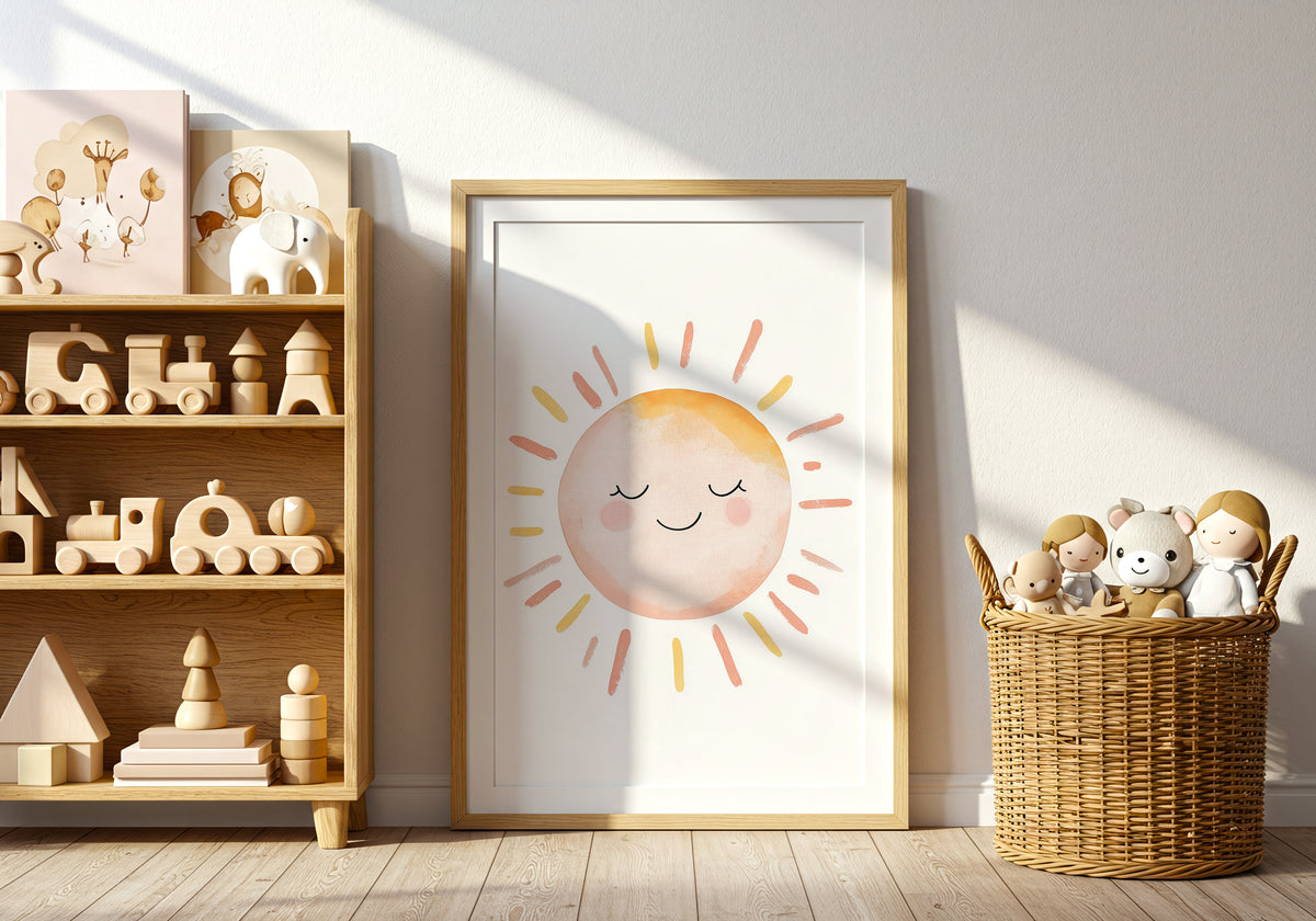 Sleepy Sun – affisch med snyggt motiv, köp enkelt hos Bozetto i flera storlekar i hög tryckkvalitet