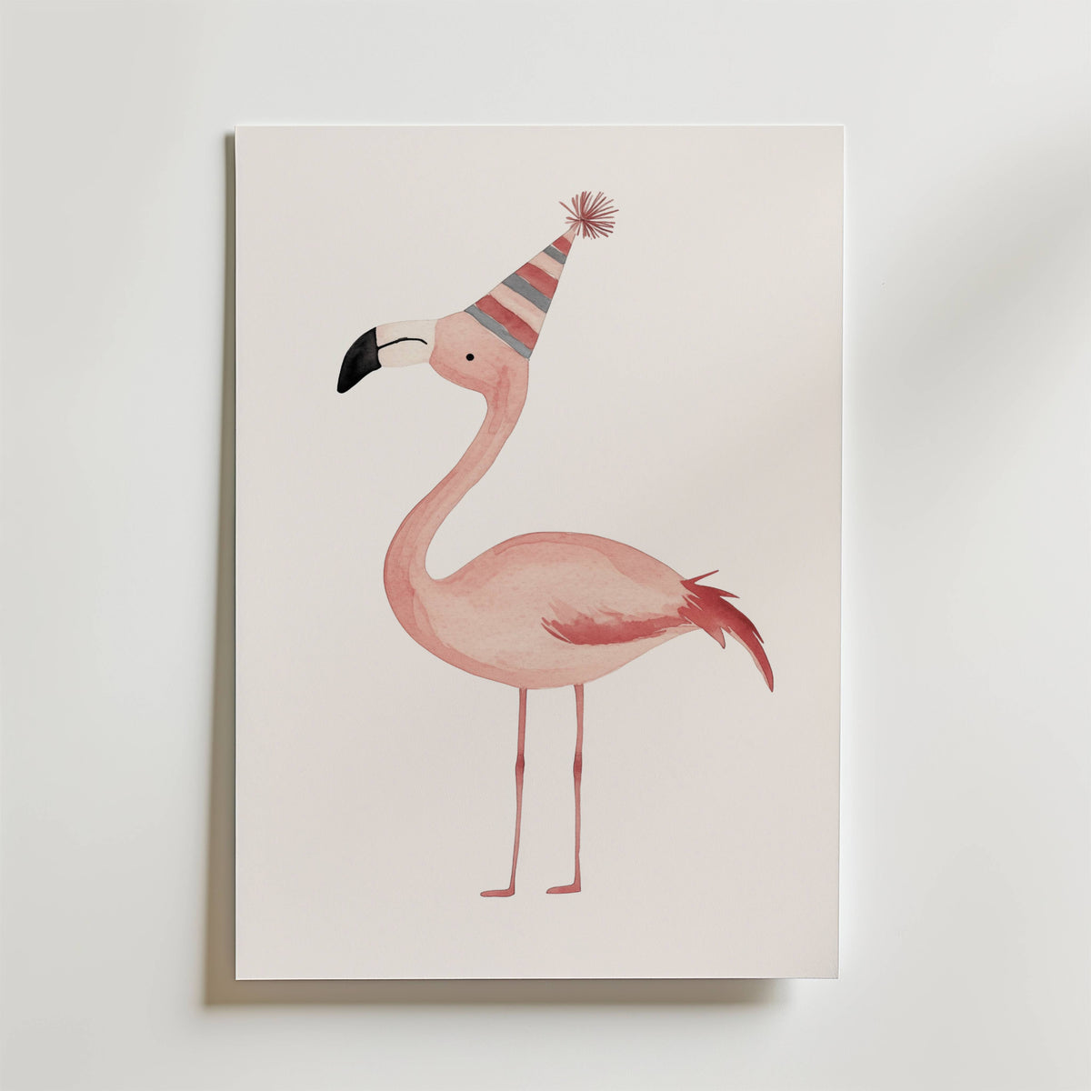 Party Flamingo – stilfullt konsttryck från Bozetto, tryckt på matt finpapper i hög tryckkvalitet
