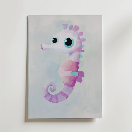 Pastel Seahorse Poster
