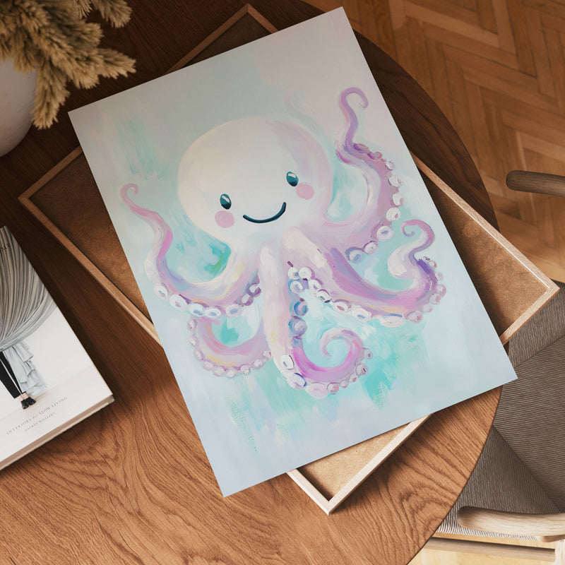 Smiling Octopus Poster