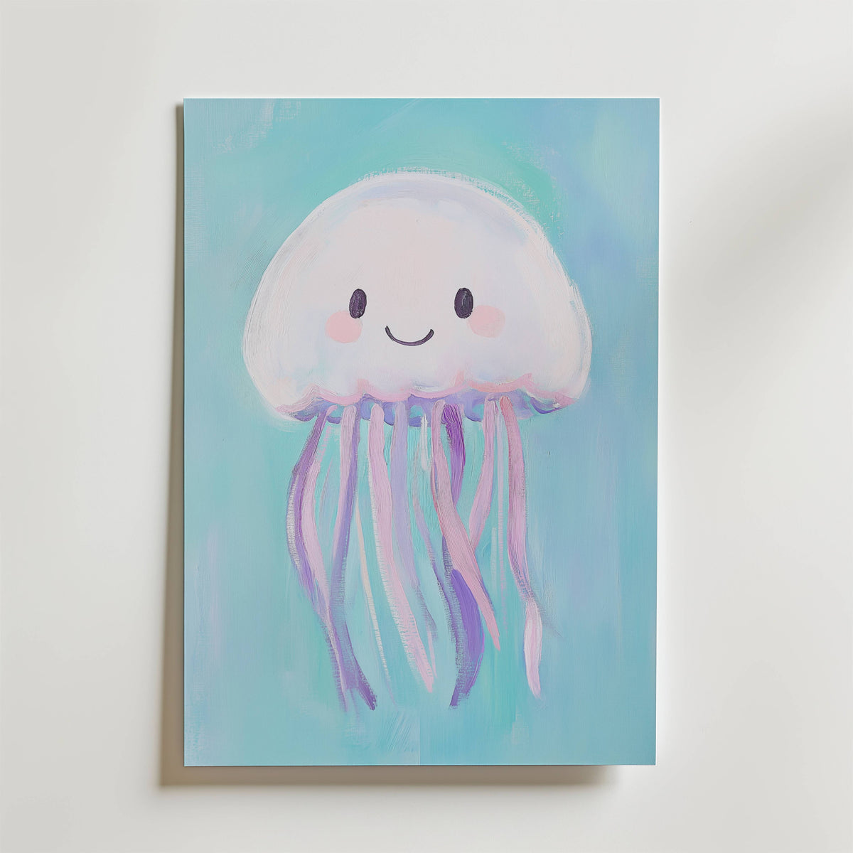 Happy Jellyfish – stilfullt konsttryck från Bozetto, tryckt på matt finpapper i hög tryckkvalitet