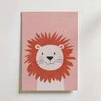 Happy Lion – stilfullt konsttryck från Bozetto, tryckt på matt finpapper i hög tryckkvalitet