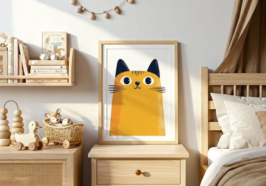 Cat Friend poster visad rakt fram – Bozetto affisch i hög tryckkvalitet i hög tryckkvalitet