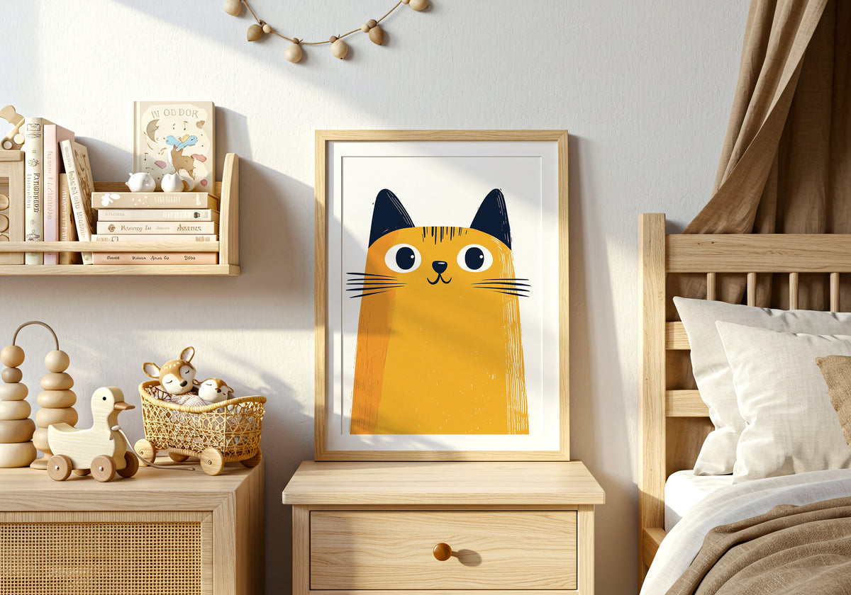 Cat Friend poster visad rakt fram – Bozetto affisch i hög tryckkvalitet i hög tryckkvalitet