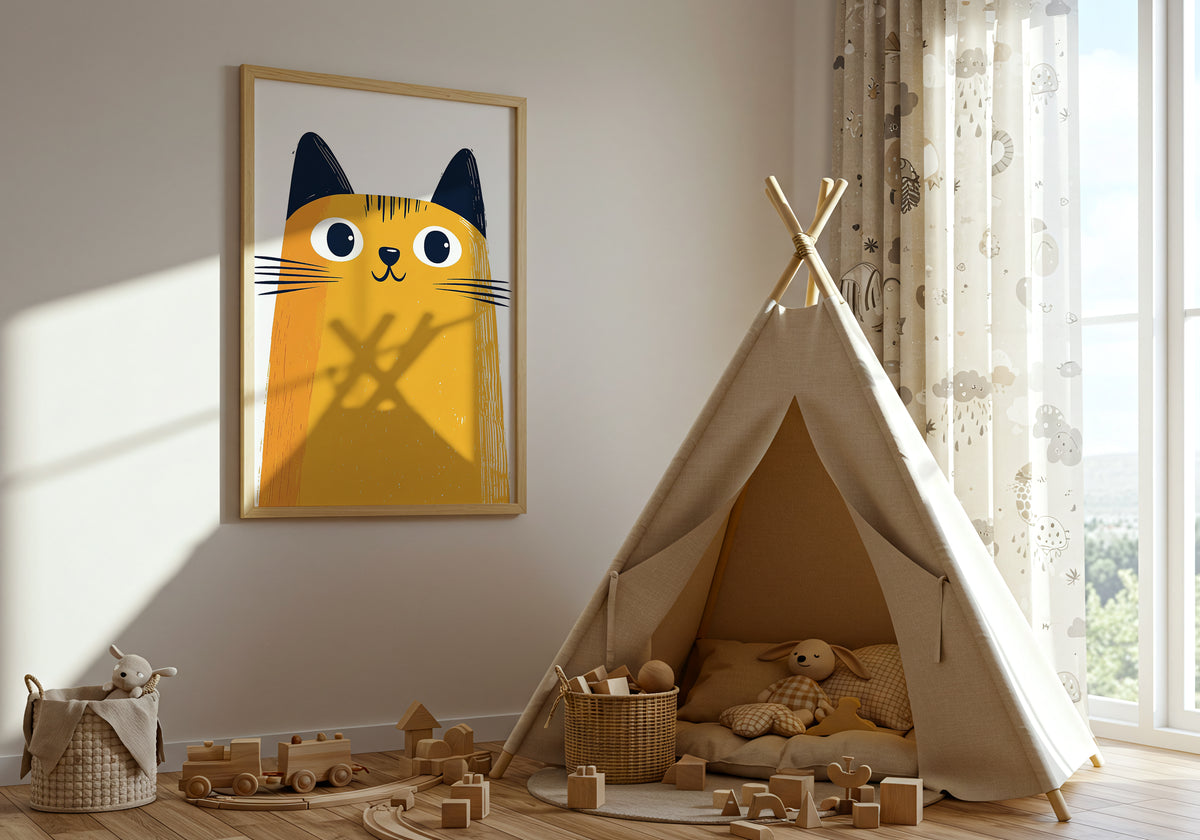 Cat Friend – affisch med snyggt motiv, köp enkelt hos Bozetto i flera storlekar i hög tryckkvalitet